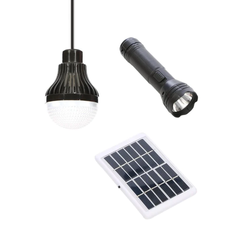 LAMPARA LED SOLAR BOMBILLO CAMPING CL038
