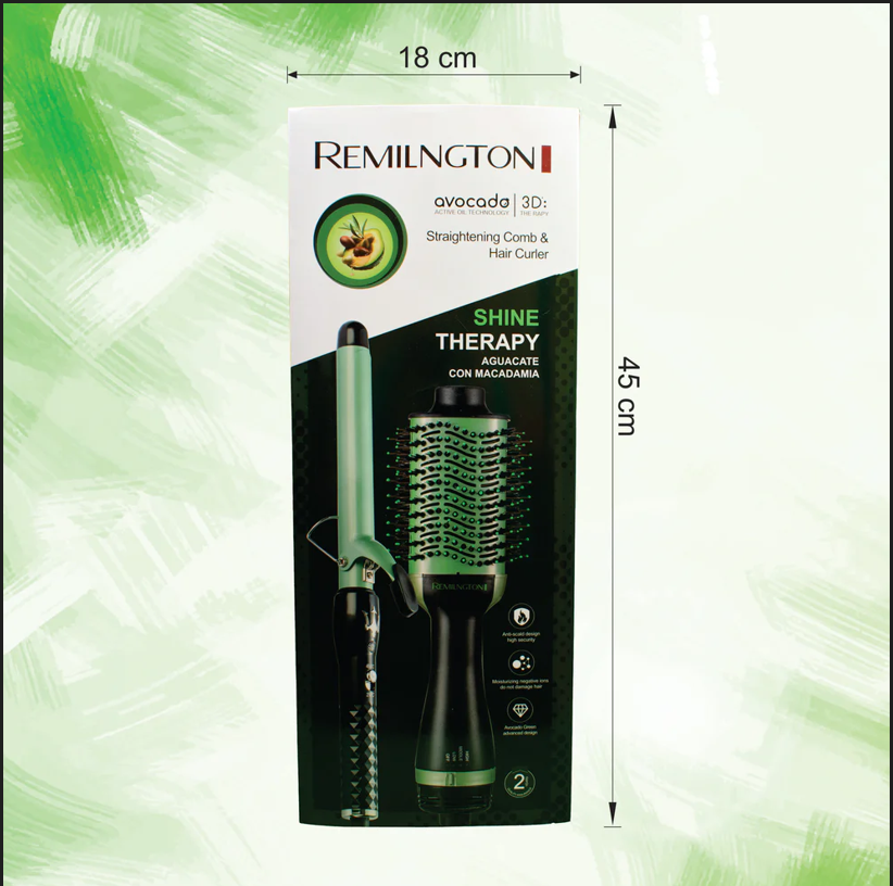 COMBO REMINGTON CEPILLO, PINZA AGUACATE