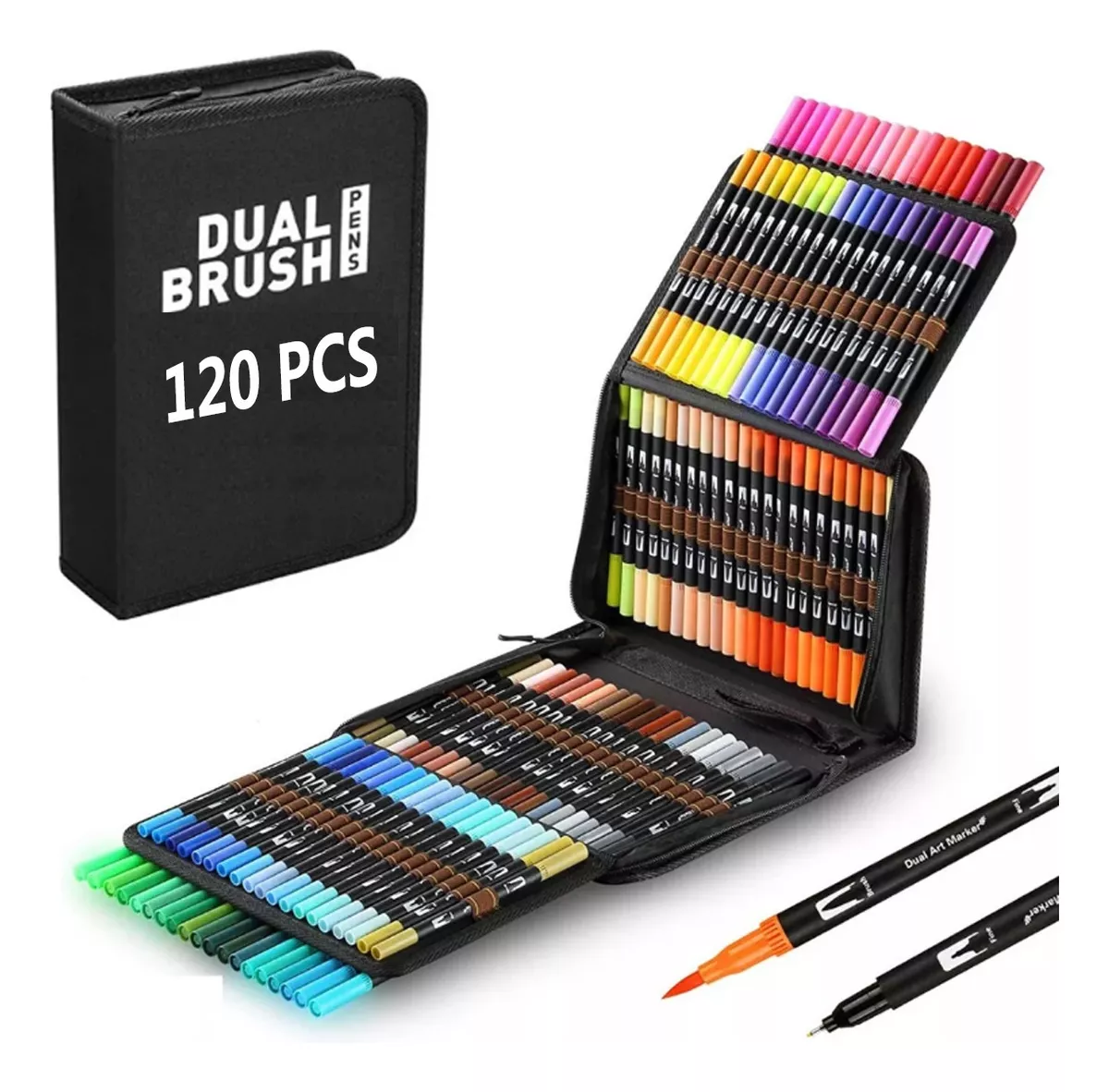 Set Marcadores De Doble Punta 120