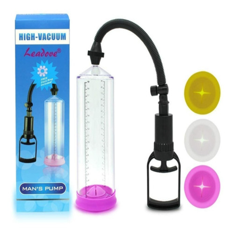Bomba de vacío para pene con 3 bases