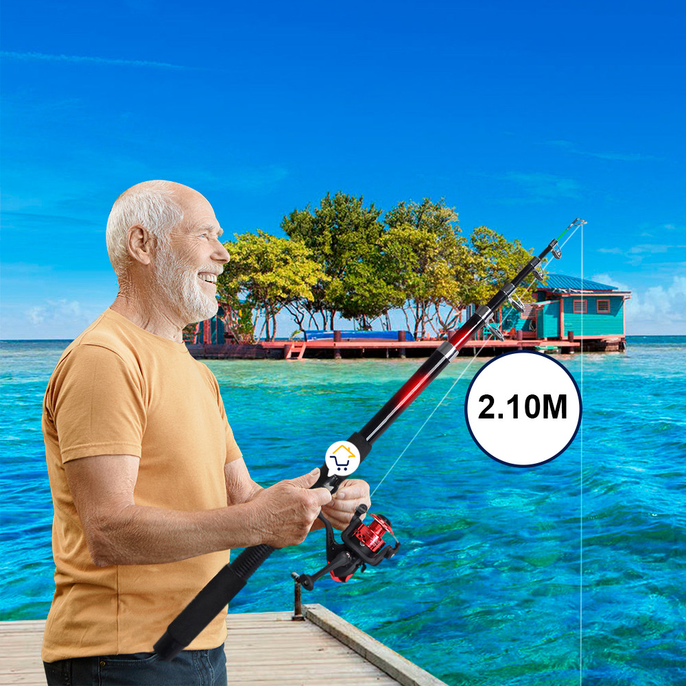 Caña De Pescar 2.10 Mts Anzuelos SY200