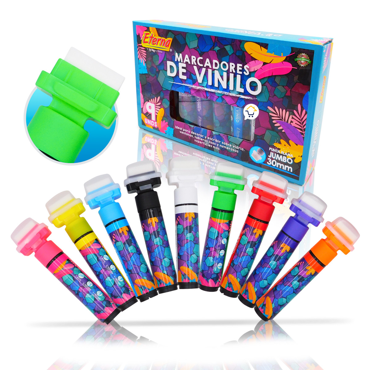 Marcadores Vinilo X9 Punta Plana ET564