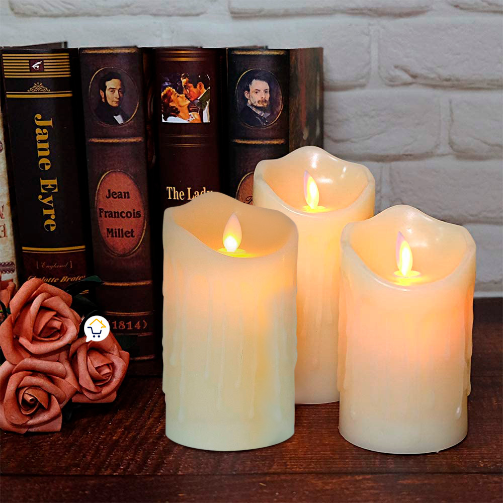 Vela LED Grande Efecto Parafina WP170432