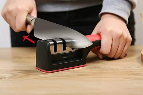 Afilador De Cuchillo En Acero De 3 Etapa