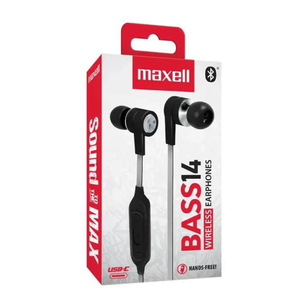 Audífono MAXELL Inalambricos Bluetooth In Ear Bass 14 Negro - Imagen 4