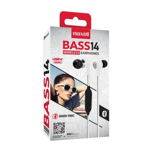 Audífono MAXELL Inalambricos Bluetooth In Ear Bass 14 Blanco - Imagen 5