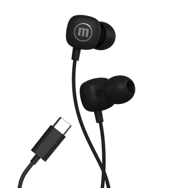 Audifono MAXELL alámbrico In Ear USB-C Negro - Imagen 2