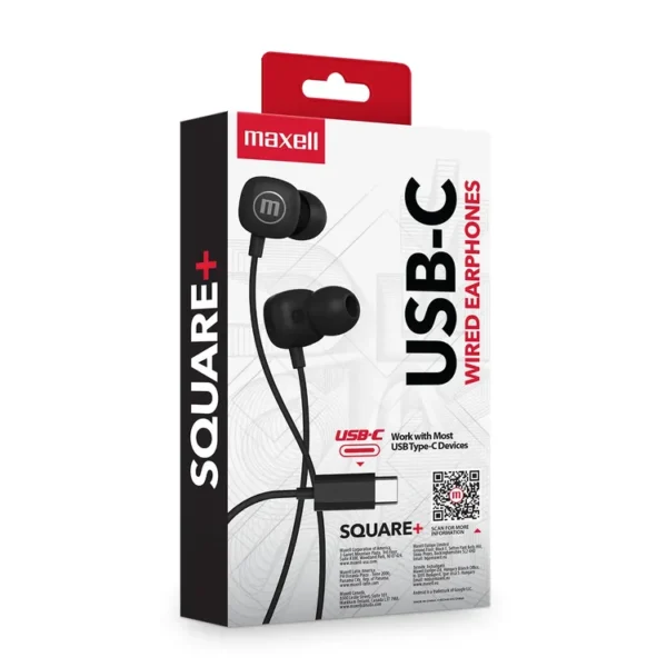 Audifono MAXELL alámbrico In Ear USB-C Negro - Imagen 5