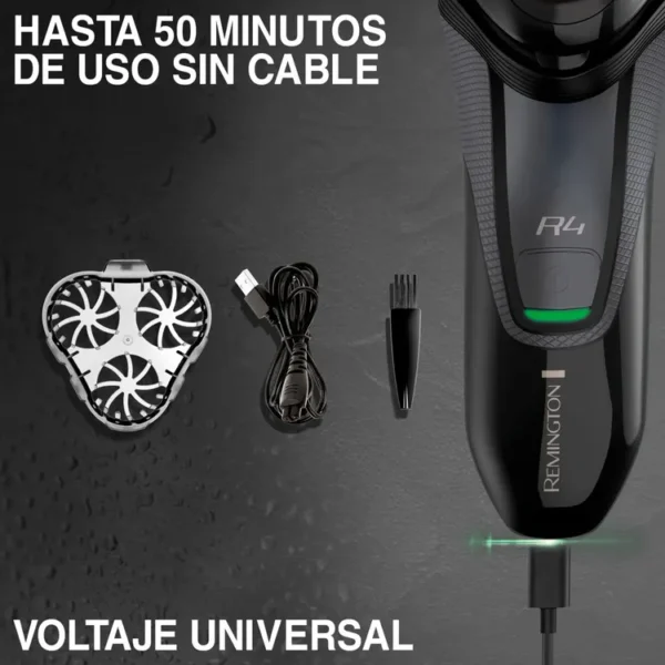 Afeitadora rotativa REMINGTON R4001 Grafito Negro - Imagen 3