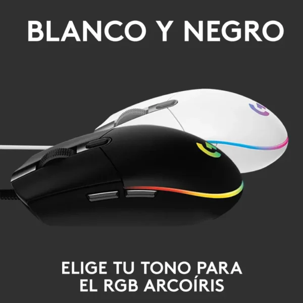 Mouse LOGITECH Alámbrico Gaming G203 Blanco - Imagen 7