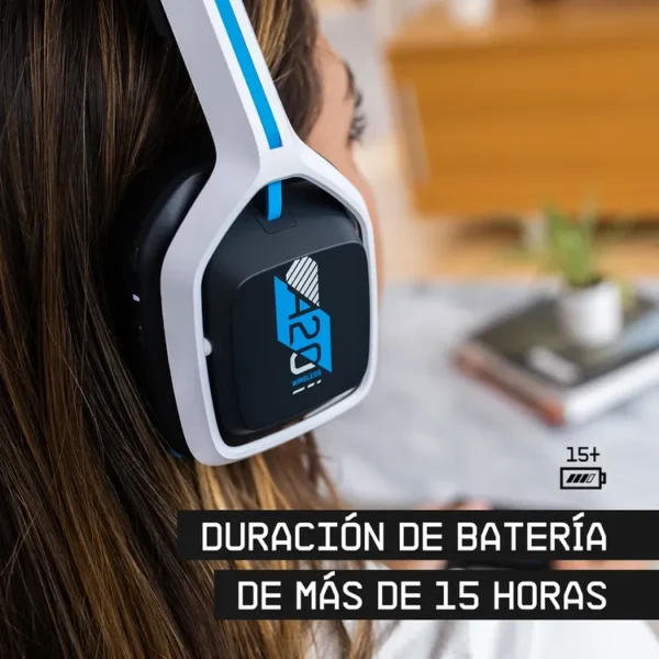 Audífonos de Diadema ASTRO Inalámbricos Over Ear A20 2da Gen Gaming Play Azul/Blanco - Imagen 4