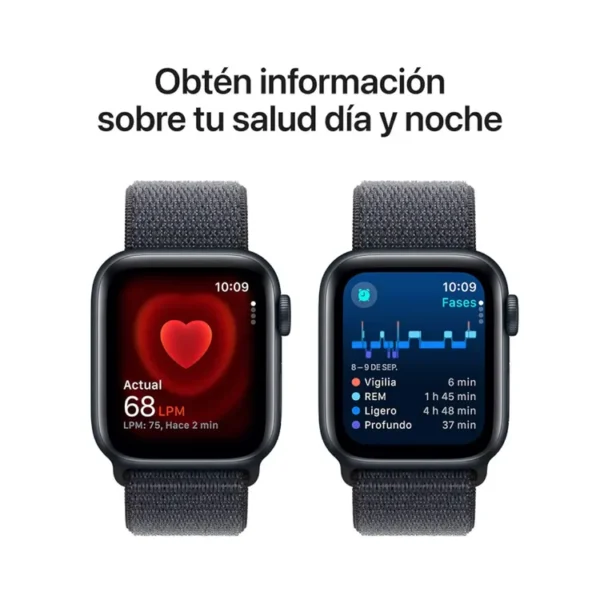 Apple Watch SE GPS de 40 mm Caja de Aluminio en Azul Medianoche, Correa Loop Deportiva Tinta Talla S|M|L - Imagen 5