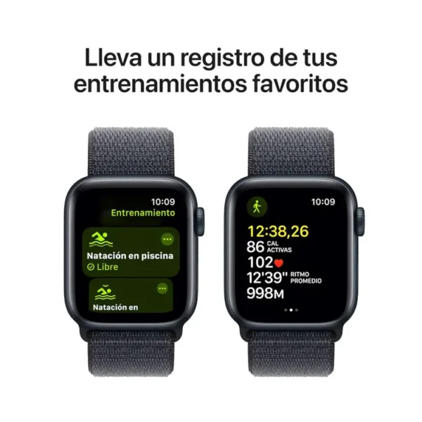 Apple Watch SE GPS de 40 mm Caja de Aluminio en Azul Medianoche, Correa Loop Deportiva Tinta Talla S|M|L - Imagen 6