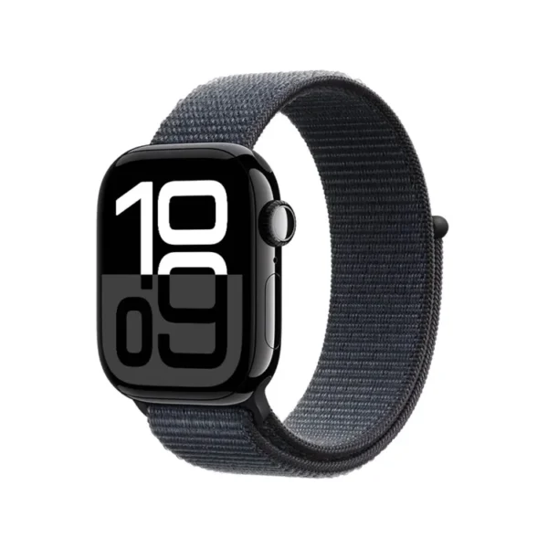 Apple Watch Series 10 GPS de 42 mm Caja de Aluminio en Negro Azabache, Correa Loop Deportiva Tinta Talla S|M|L