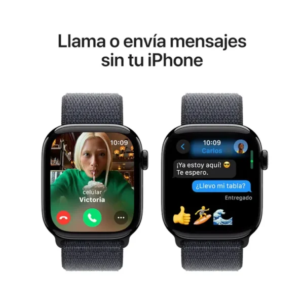 Apple Watch Series 10 GPS de 42 mm Caja de Aluminio en Negro Azabache, Correa Loop Deportiva Tinta Talla S|M|L - Imagen 7