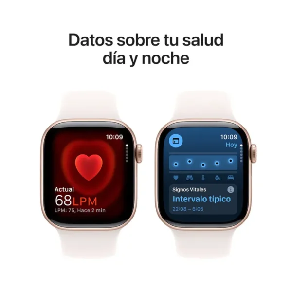 Apple Watch Series 10 GPS de 42 mm Caja de Aluminio en Oro Rosa, Correa Deportiva Rosa Rubor Talla S|M - Imagen 5