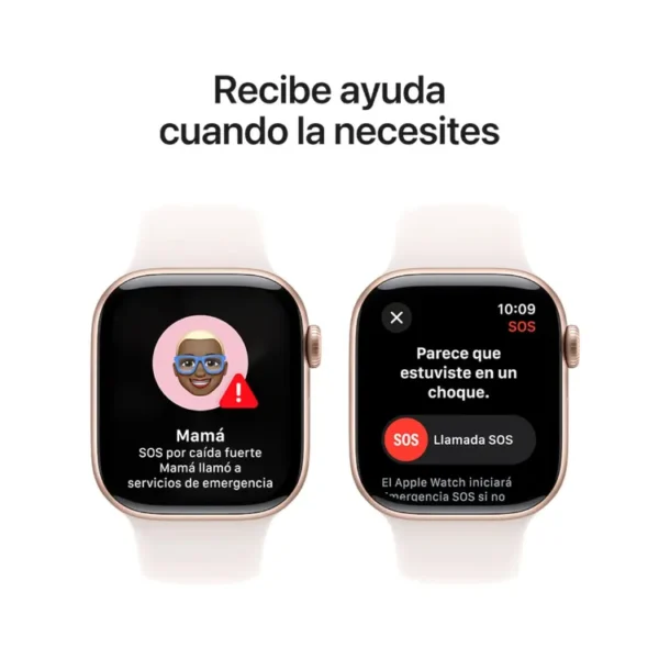 Apple Watch Series 10 GPS de 42 mm Caja de Aluminio en Oro Rosa, Correa Deportiva Rosa Rubor Talla S|M - Imagen 6