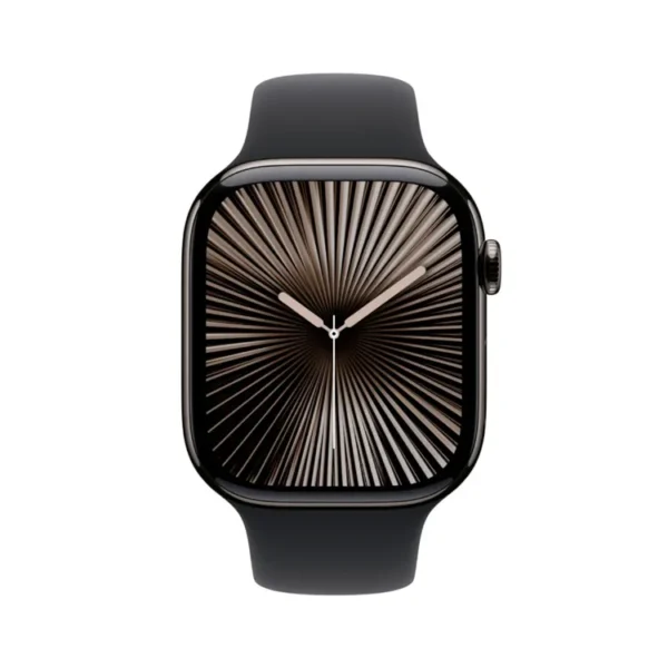 Apple Watch Series 10 GPS + Cellular de 46 mm  Caja de Titanio Pizarra, Correa Deportiva Negra Talla S|M - Imagen 2