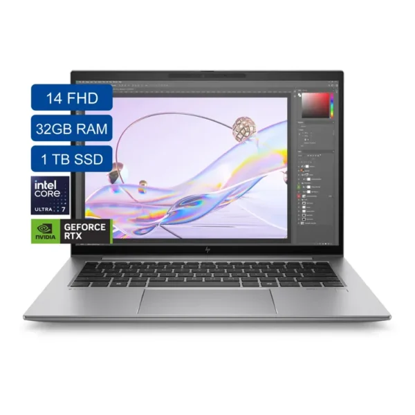 Computador Portátil HP Zbook 14" Pulgadas FireFly G11 - Intel Core Ultra 7 - RAM 32GB - Disco SSD 1 TB  - Plateado - Imagen 2
