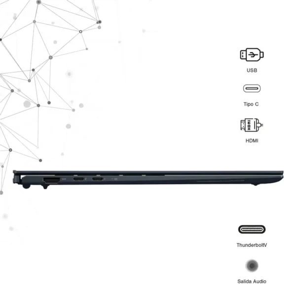 Computador Portátil ASUS Zenbook S13 OLED 13.3" Pulgadas UX5304MA - Intel Core Ultra 7 155U - RAM 32GB - Disco SSD 1 TB SSD - Azul - Imagen 6
