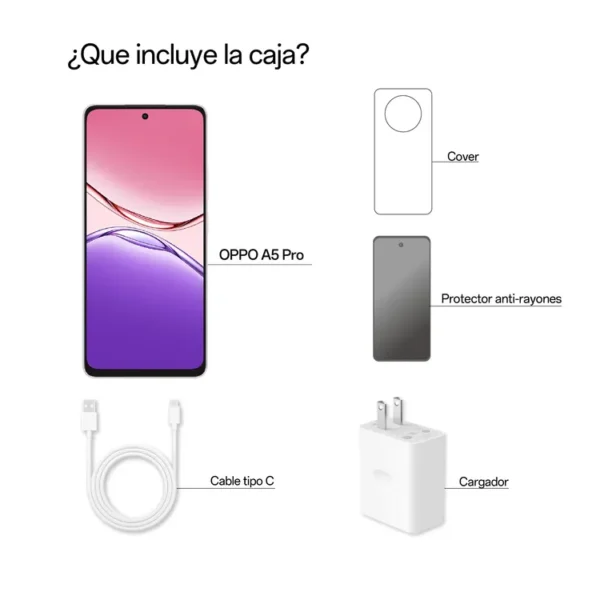 Celular OPPO A5 Pro 256GB 5G rosa - Imagen 3