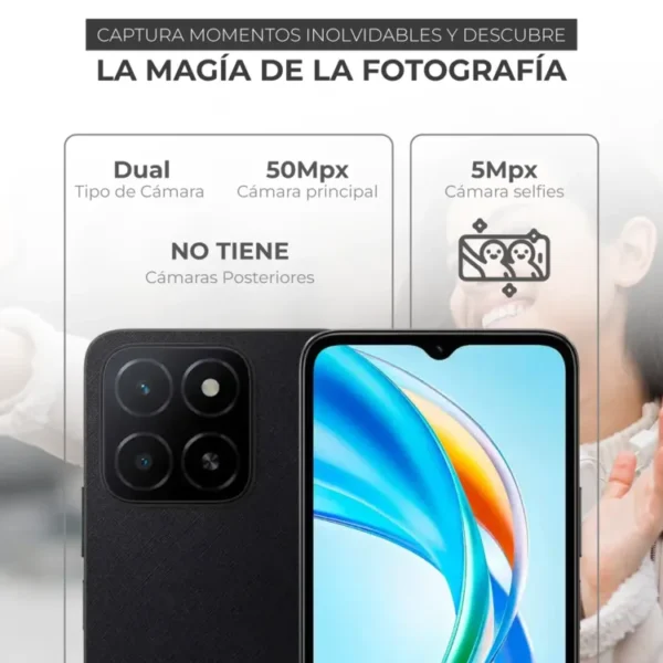 Celular HONOR X5b Plus 256GB Negro - Imagen 4
