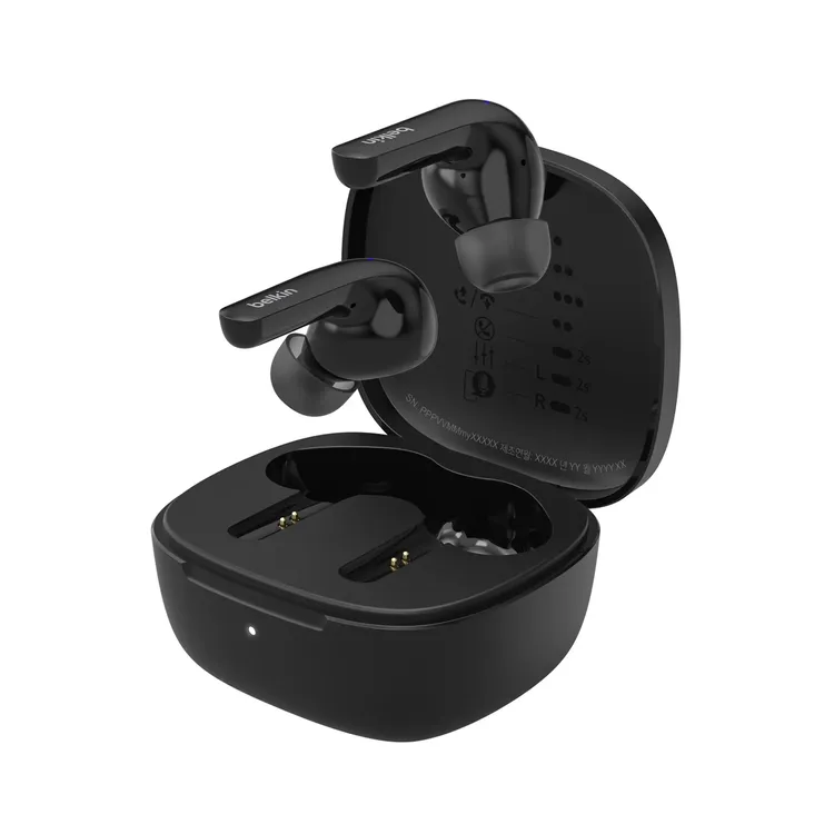 Audífonos BELKIN inalámbricos Bluetooth cancelación de ruido In Ear Motion Negro + estuche de carga