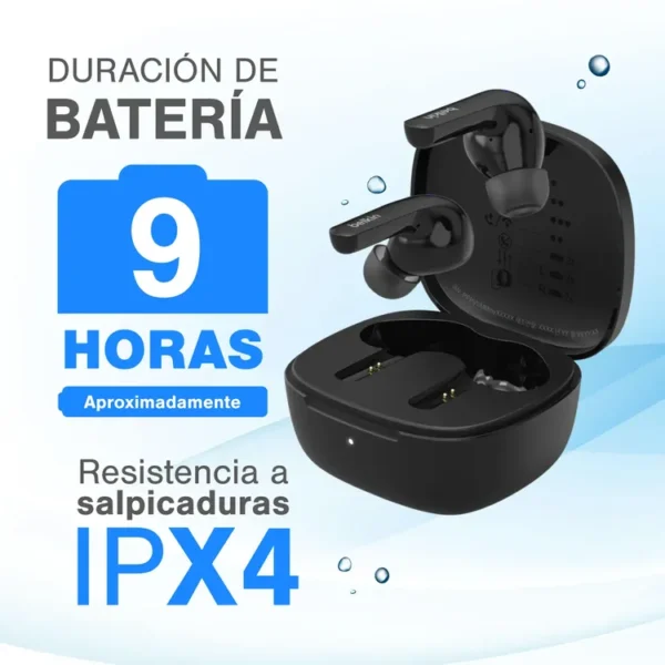 Audífonos BELKIN inalámbricos Bluetooth cancelación de ruido In Ear Motion Negro + estuche de carga - Imagen 6