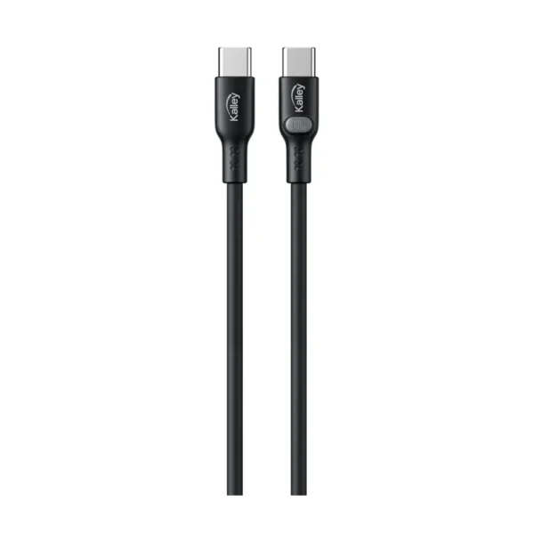 Cable KALLEY USB-C a USB-C de 2.0 Metros Negro