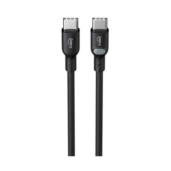 Cable KALLEY USB-C a USB-C de 2.0 Metros Negro - Imagen 2