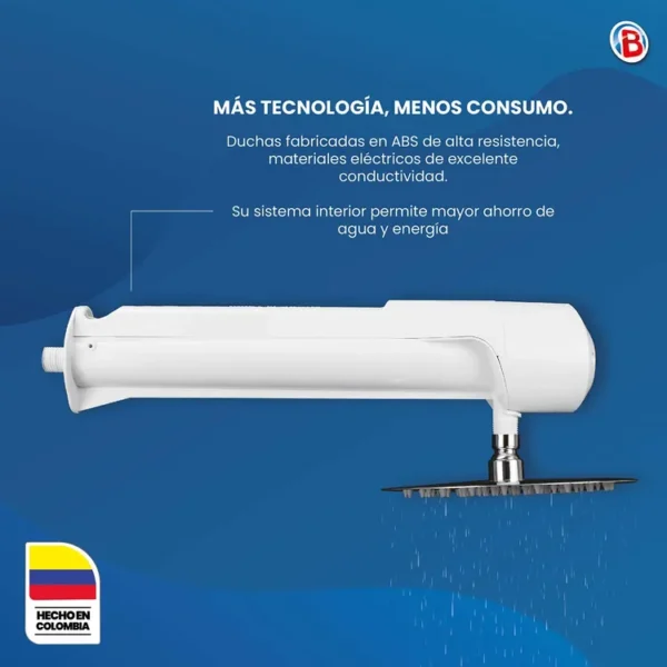 Ducha Electrica Lusso  BOCCHERINI 110V Blanco - Imagen 3
