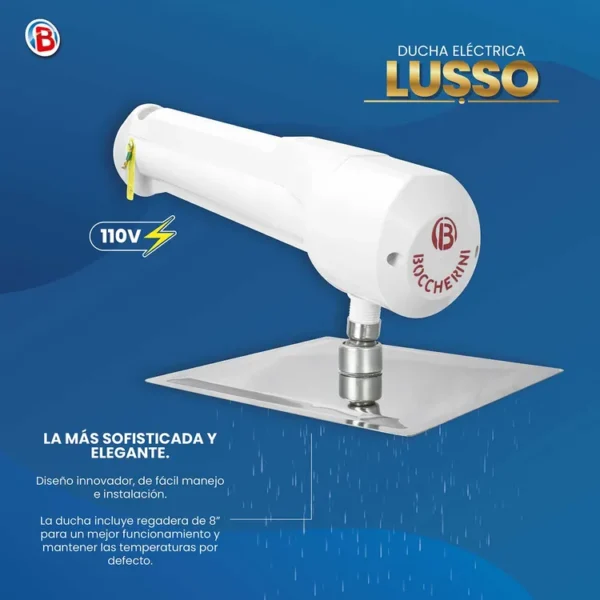 Ducha Electrica Lusso  BOCCHERINI 110V Blanco - Imagen 4