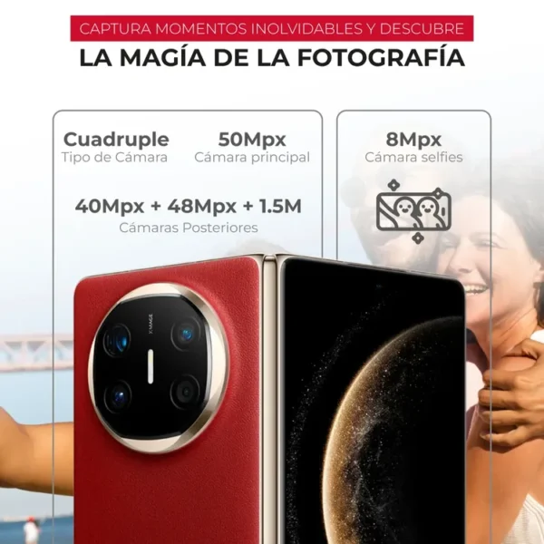 Celular HUAWEI Mate X6 512GB Rojo + Reloj - Imagen 4