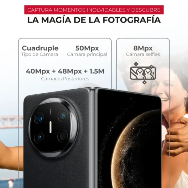 Celular HUAWEI Mate X6 512GB Negro + Reloj - Imagen 4