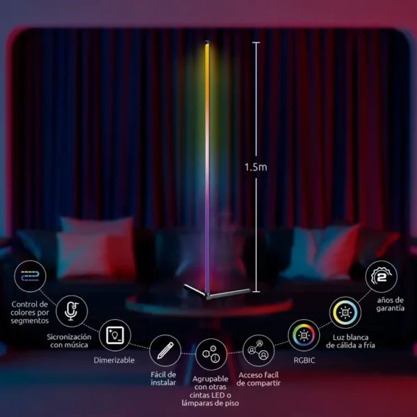 Lámpara de Luces LED NEXXT Inteligente Smart RGBIC - Imagen 3