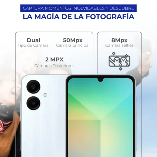 Celular SAMSUNG Galaxy A06 128GB Azul - Imagen 4