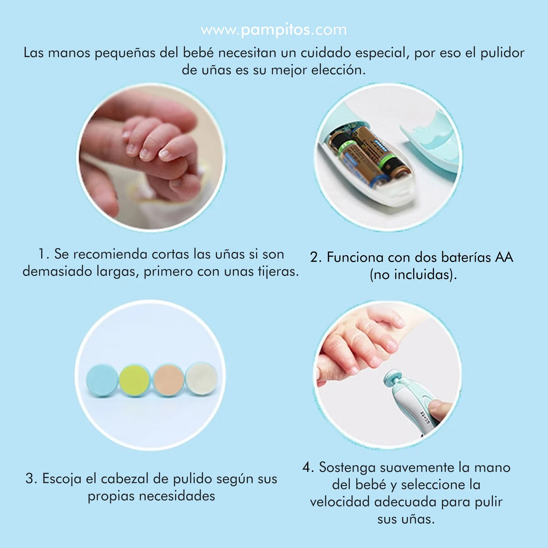 Lima pulidor uñas bebe