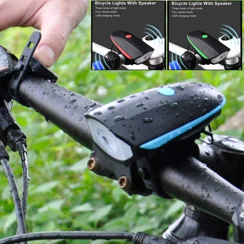 LINTERNA PARA BICICLETA CON BOCINA