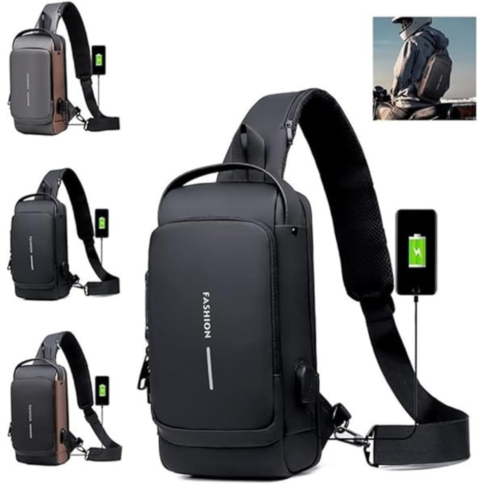 Bolso cangurera antirrobo USB - Image 4