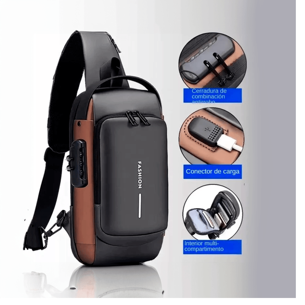 Bolso cangurera antirrobo USB - Image 2