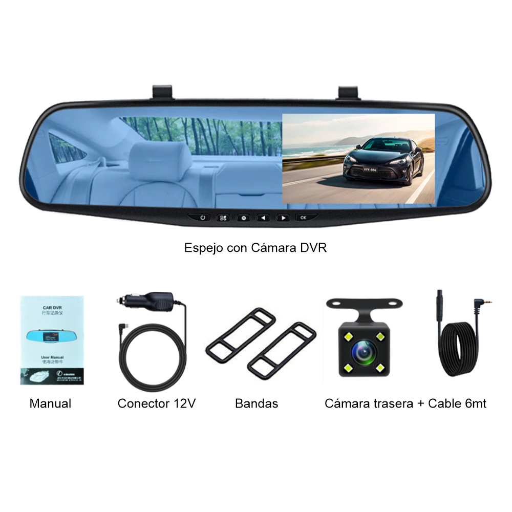 Espejo retrovisor tv doble cámara para c - Image 5