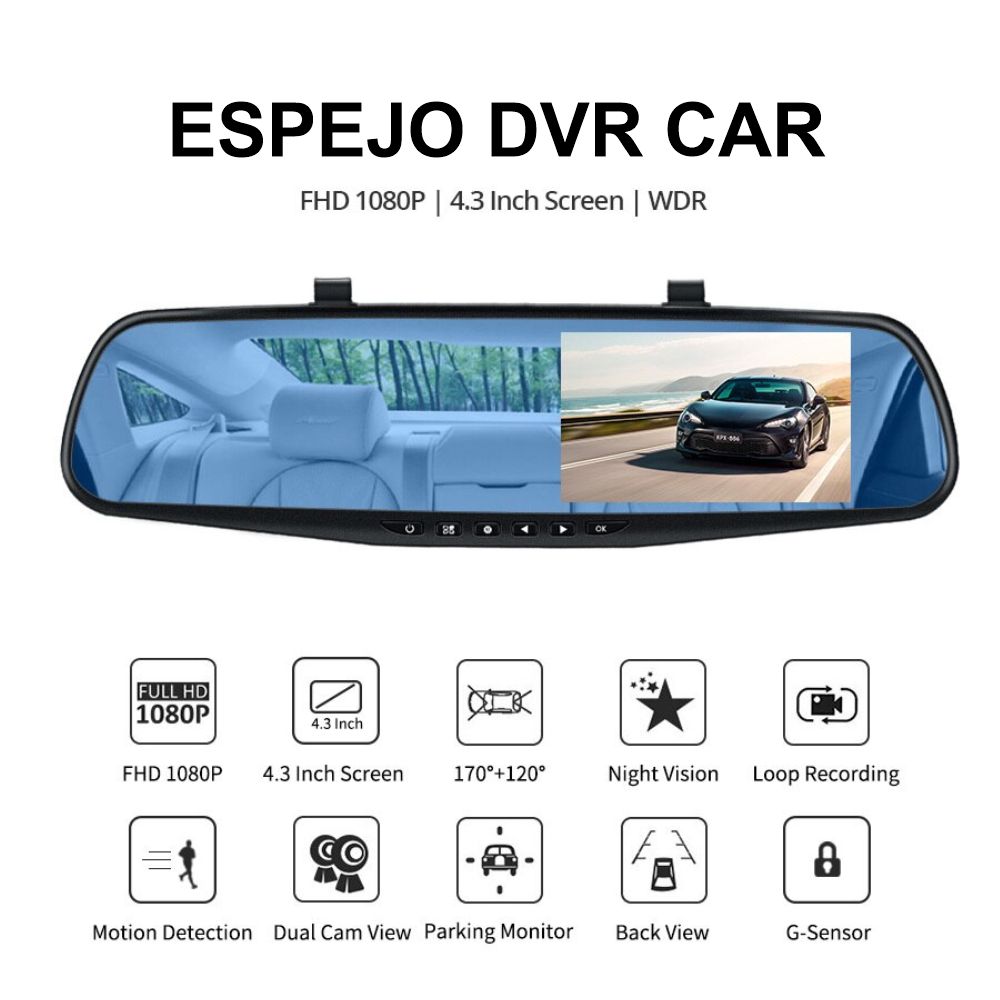 Espejo retrovisor tv doble cámara para c - Image 3