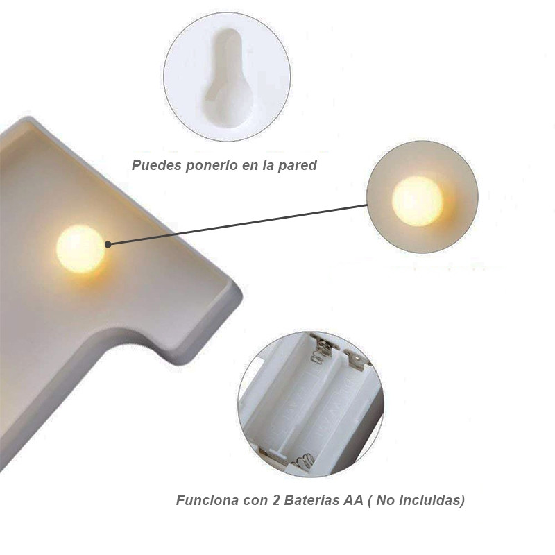 Números Luz Led Lampara NLL00-DCM - Image 2