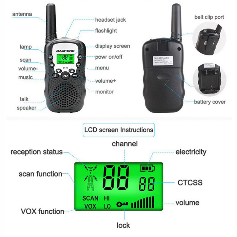 Radios Mini Walkie Talkies Baofeng Bf T3 - Image 5