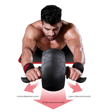 Rueda Abdominal Mango Antideslizante Con