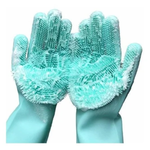 Guantes Silicona Par Lavar Loza Limpiar