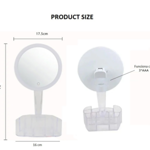 Espejo Luz Led Con Organizador