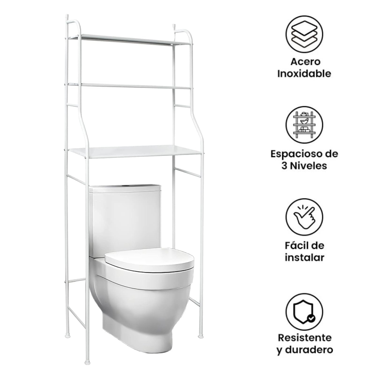Estante Organizador Baño 3 Niveles