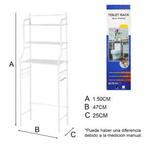 Organizador  Baño Rack Multiusos 3 Nivel