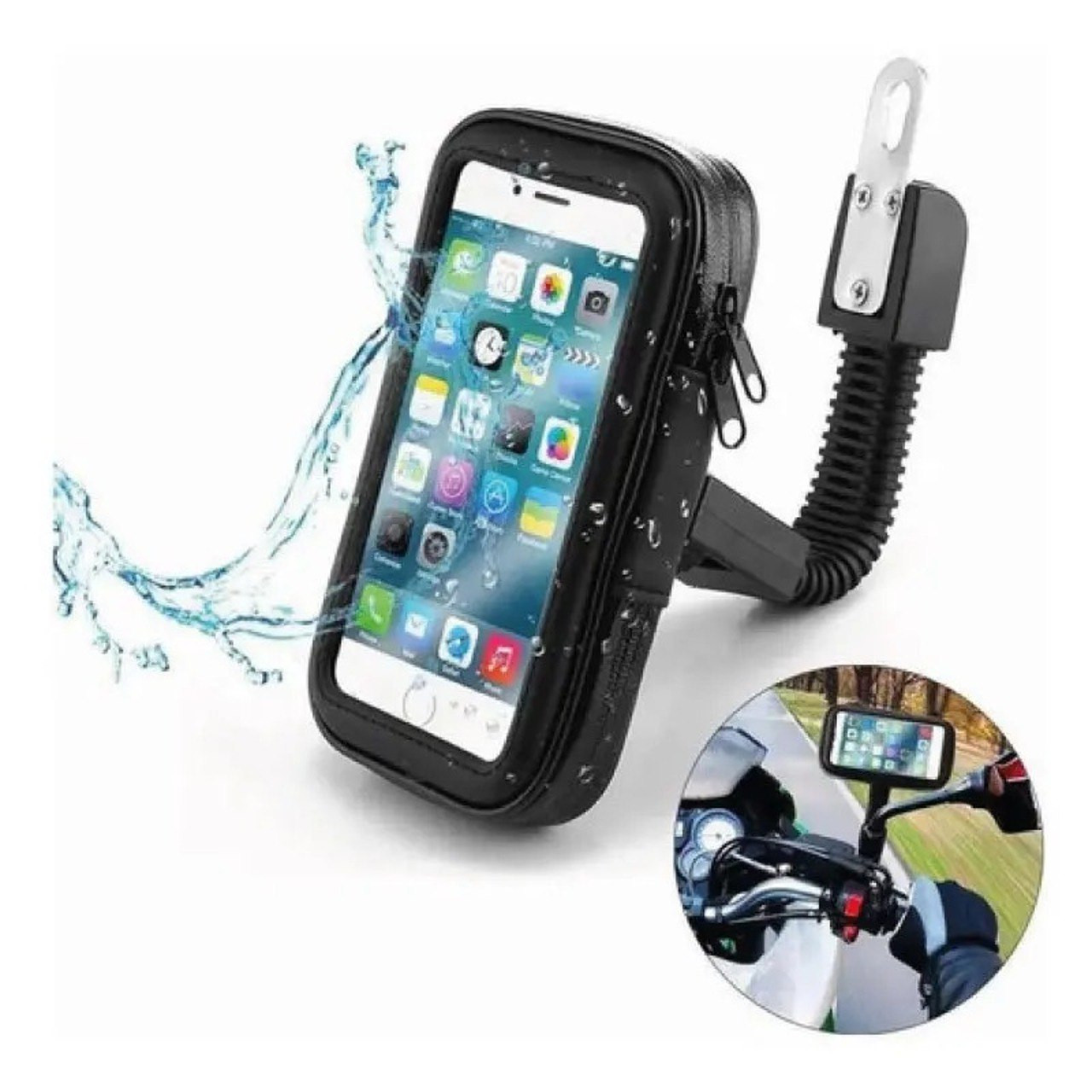 Soporte Bolso Porta Celular Moto Base